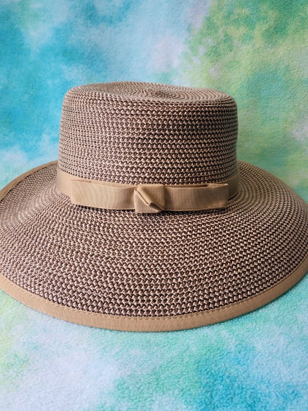 Vintage Eric Javits Backless Adjustable Straw Sunhat O/S
